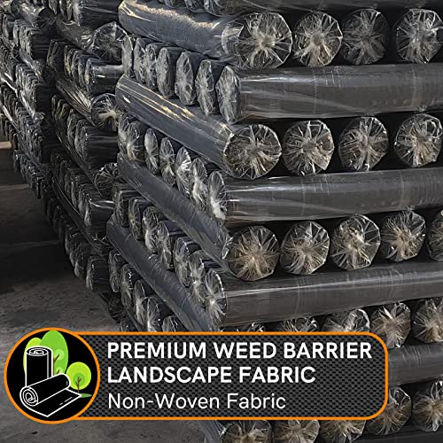 image for LAVEVE 5OZ Weed Barrier Landscape Fabric, 4FT x 50FT Premium Heavy-Dut