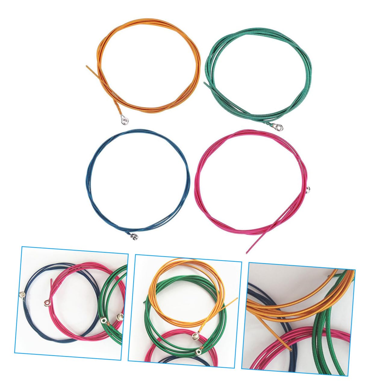 ibasenice 12pezzi Corde Per Basso Elettrico String Set Da Inossidabile Facilità Di Sostituzione Suoni Ricchi e Morbidi Accessori Per Musicisti Principianti
