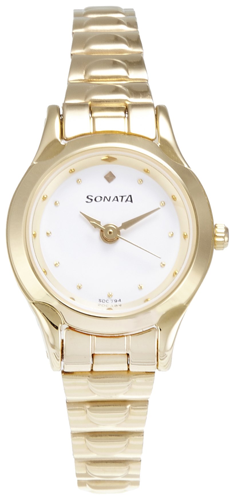 Sonata Quartz Analog White Dial Stainless Steel Strap Watch for Women-NS8098YM01 (B00GSJ0Q0G) Amazon Price History, Amazon Price Tracker