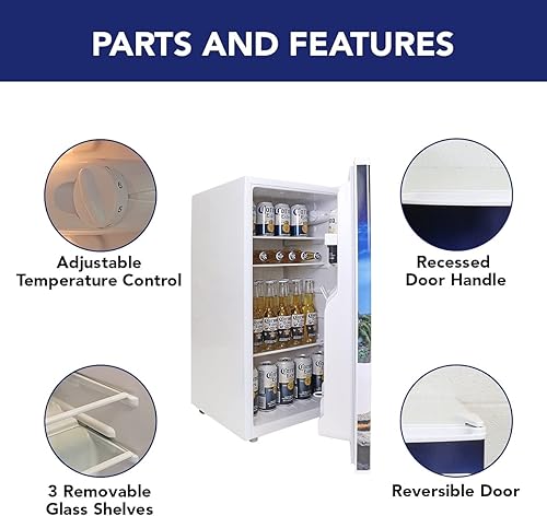 Miniatura 5 de Corona - Refrigerador compacto con abridor de botellas, 90 L/95 cuartos de galón, 3.2 pies cúbicos para aperitivos, bebidas, jugo, cerveza, estudio,