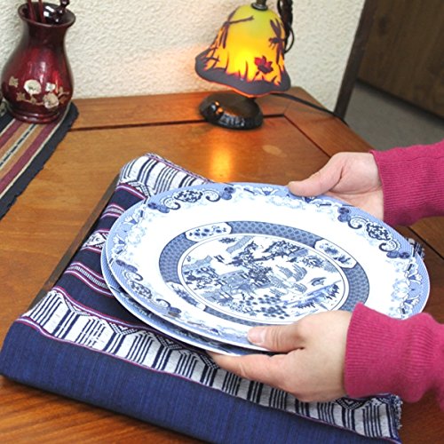 Amazon | 景徳鎮青花皿（大）2枚セット[中国/高級/工芸/陶磁器] | 株式