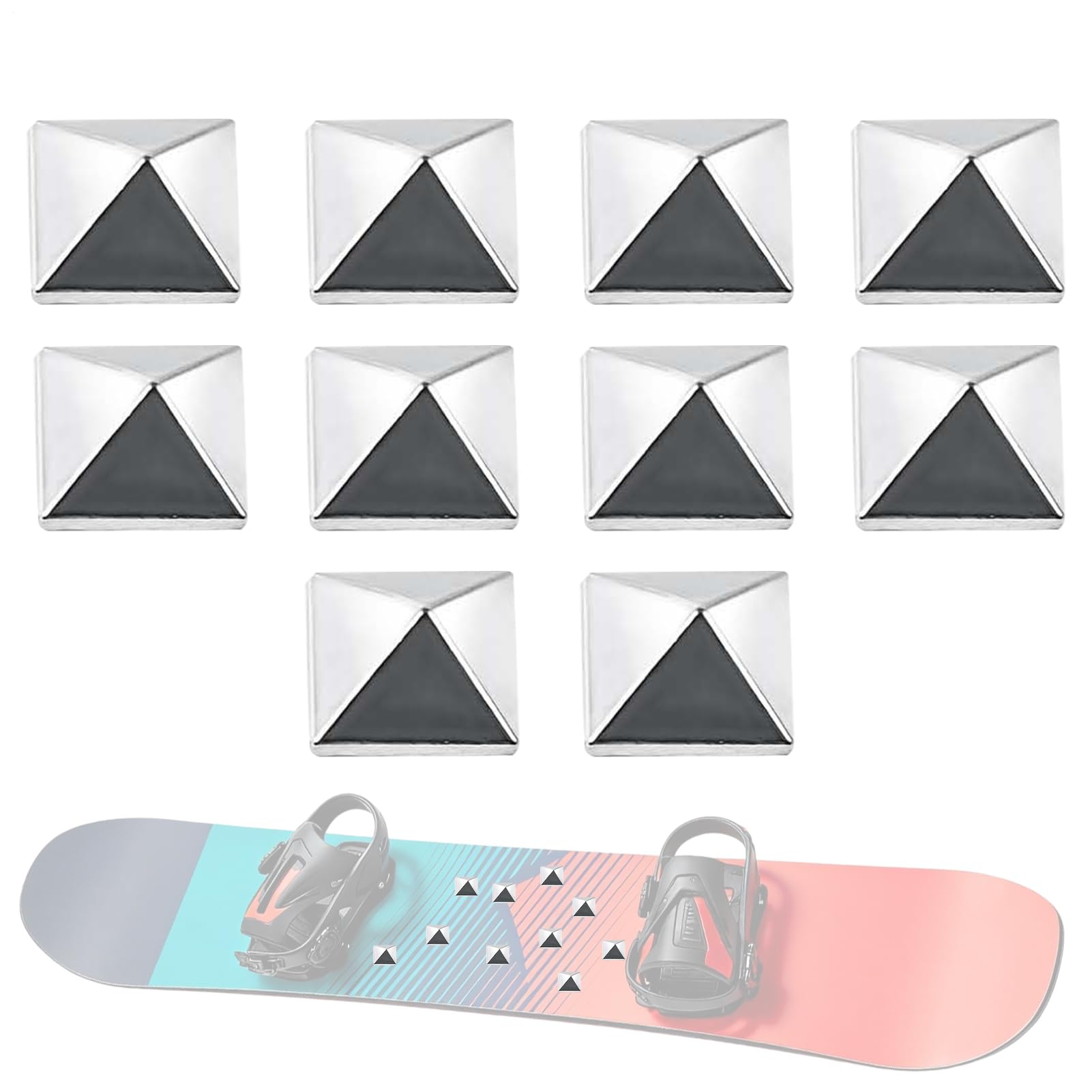 Anti-Dérapante Snowboard,10 Pièces Adhésives Antidérapantes,De Prise Snowboard À Clous Pentagramme | Pour Professionnels, Débutants, Riders De Montagne, Enthousiastes, Femmes, Hommes, Adultes
