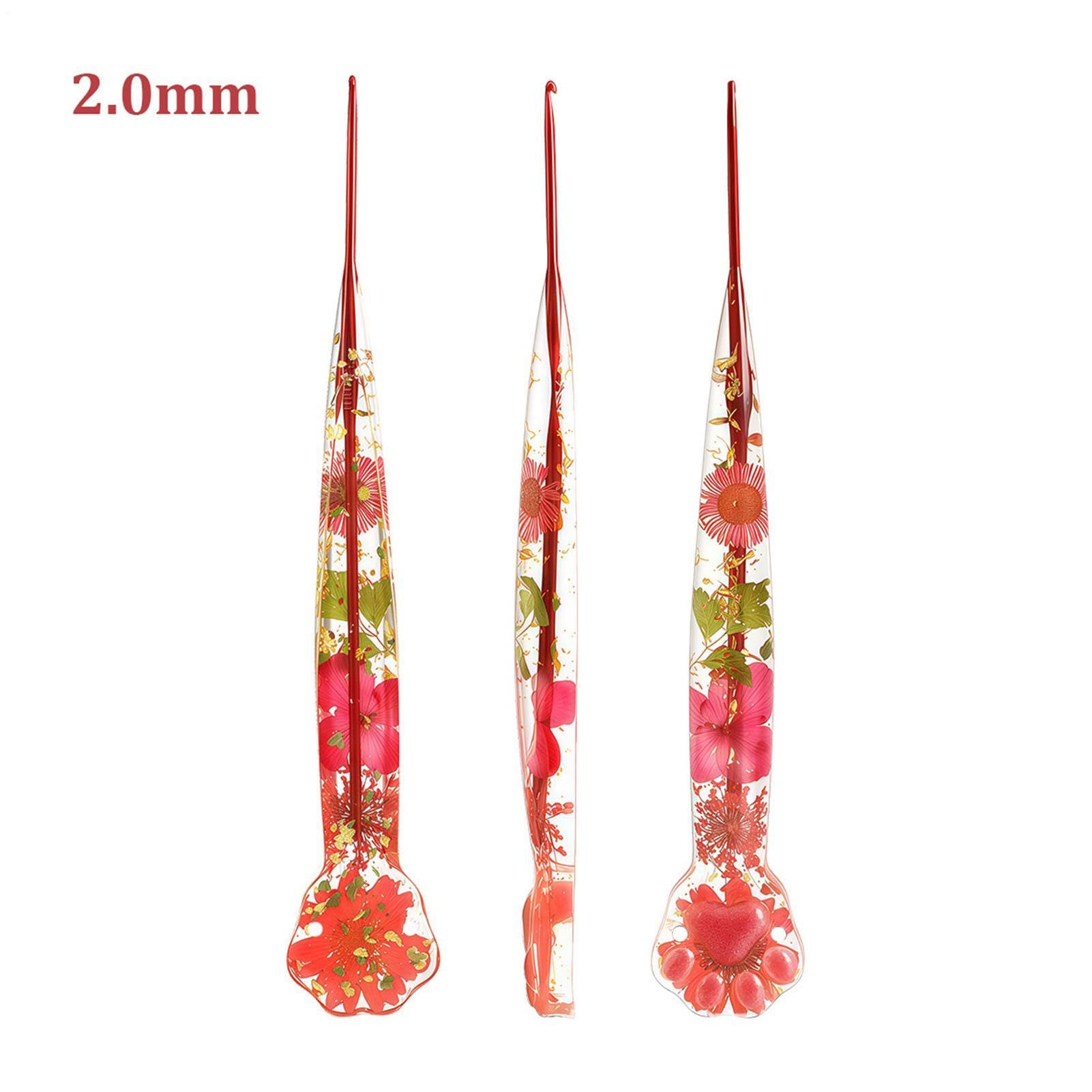Aguja De Ganchillo Juego de 9 Ganchos con Diseño Pata Gato Flor Herramienta | Set Ergonómico de Agujas de Ganchillo para Mantas, Muñecas, Chales, Sombreros, Bufandas y Proyectos de