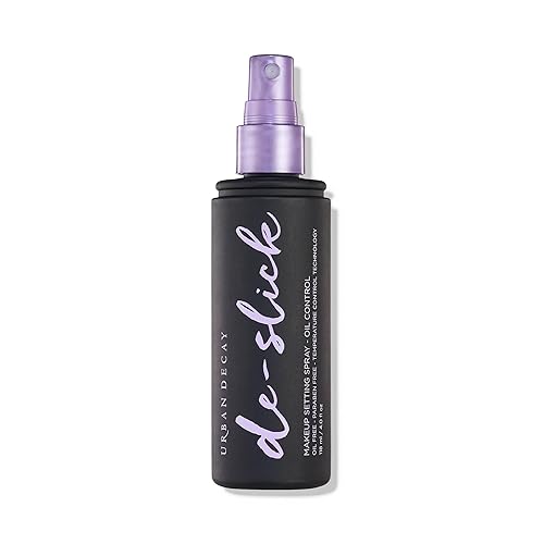 Urban Decay De-Slick Mattifying Makeup Setting Spray for Face, Waterproof, Smudge-proof, Oil & Shine Control, for Oily Combination Skin, Oil-free, Vegan, Cruelty-free - 4 Fl Oz (Pack of 1)