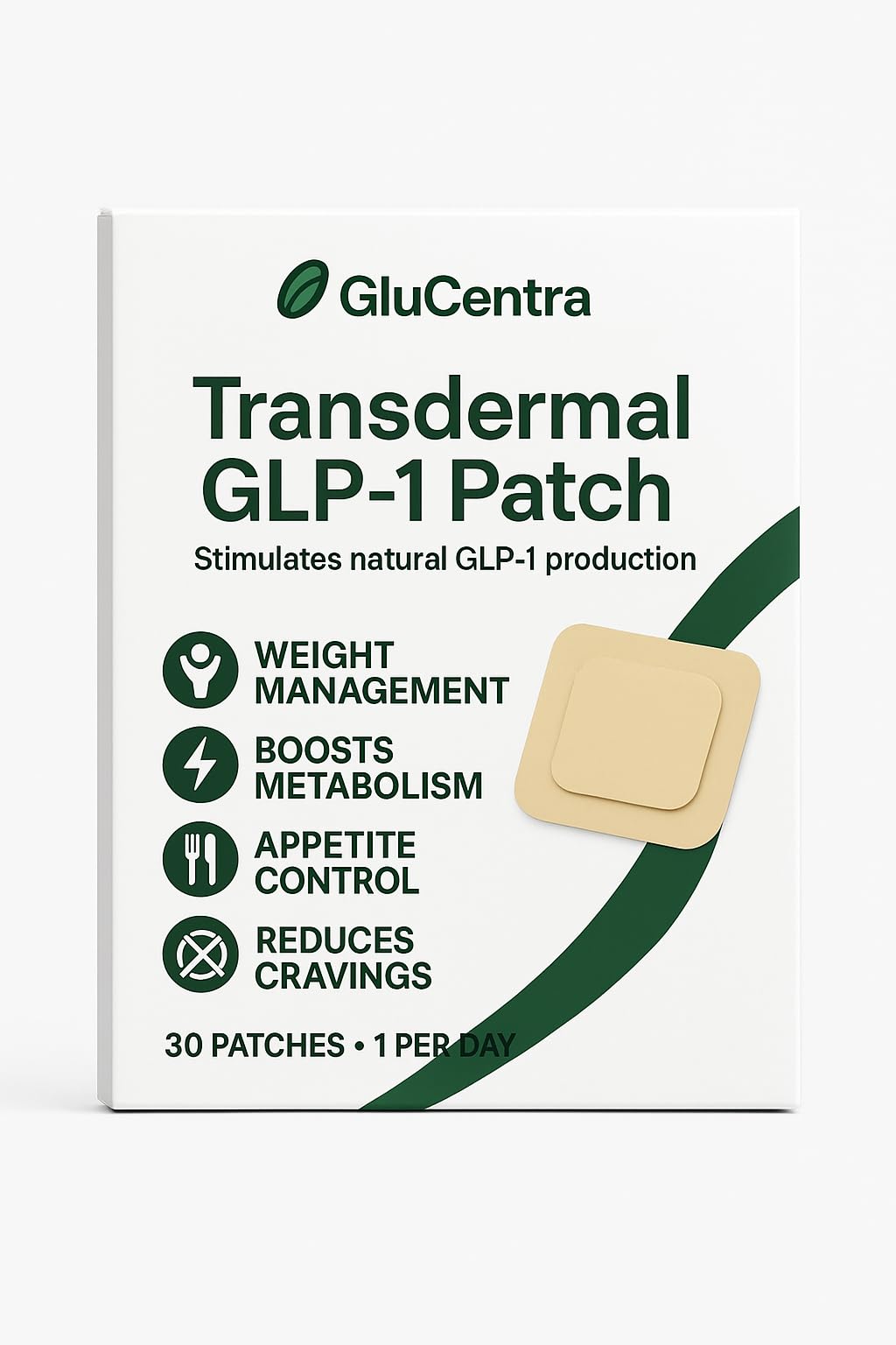 GluCentra Transdermal GLP-1 Weight Management Patch, Natural Metabolism  Booster with Appetite Control, 30-Day Supply, Daily Use Patches :  Amazon.ca: Health & Personal Care