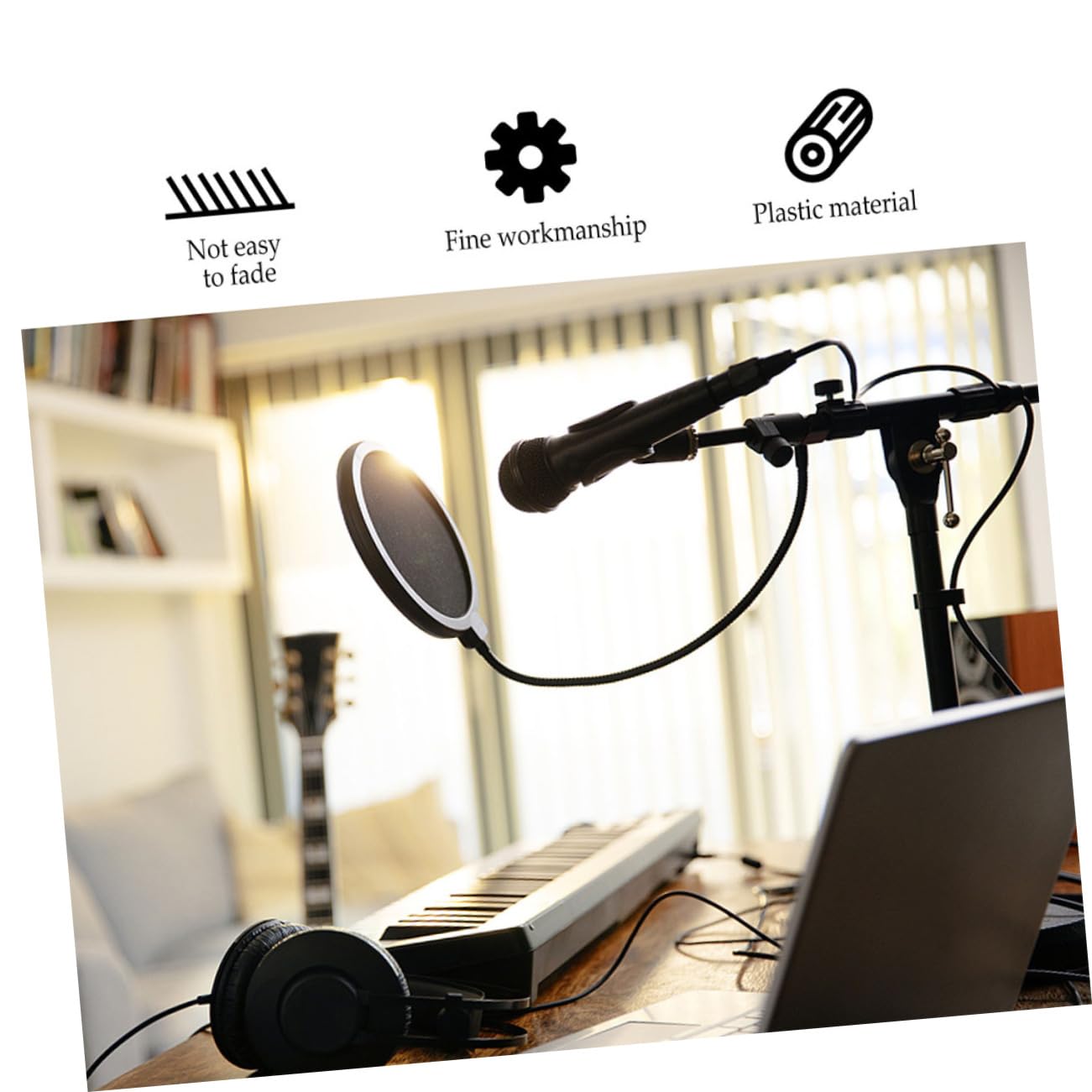 IWOWHERO 4 Pcs Tabletop Mounting Clamp Stainless Steel Desktop Mounting Clamp Universal Table Clamp Plastic Clamp for Desk