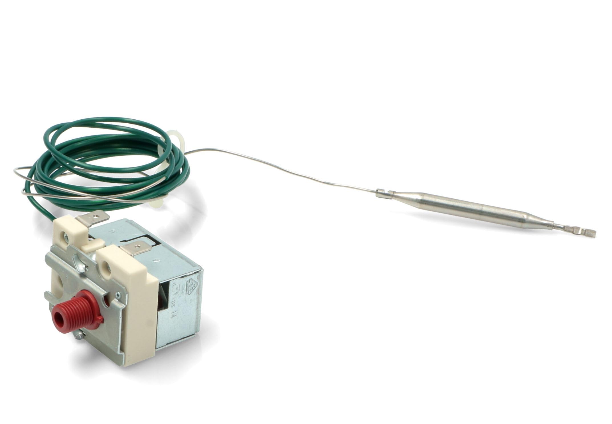 TERMOSTATO FRIGGITRICE 230°C 56.10549.560 MONOFASE Capillare: 740mm. Sonda: Ø6mm, lunghezza 77mm. 16A, 250V.