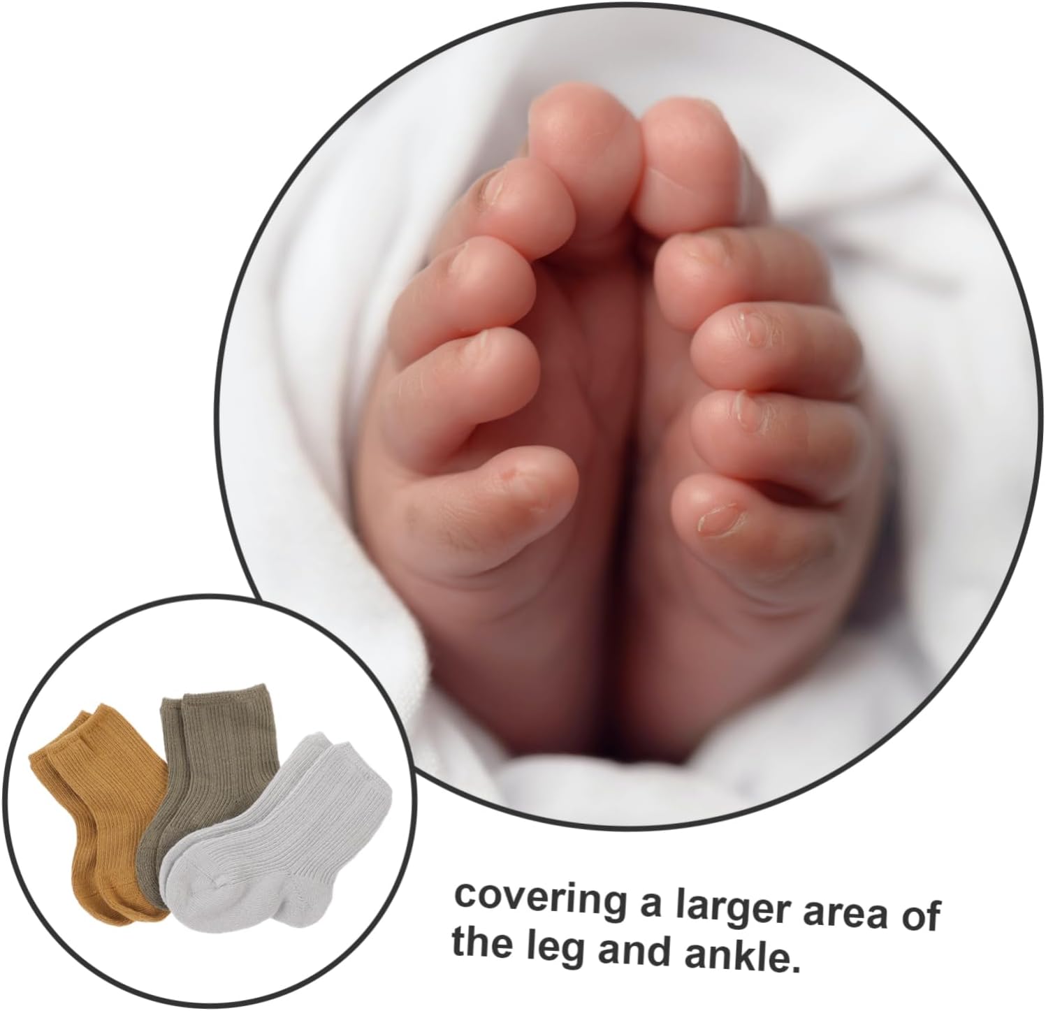 3pairs Mid-calf Socks Winter Boy Girl Socks Newborn Warm Ankle Essential Registry Item