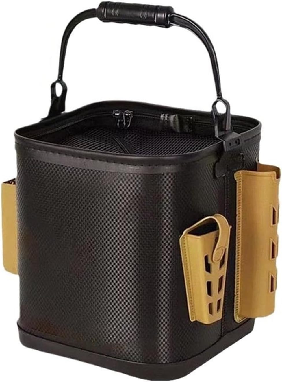 Compatible for Fish Bucket Live Container Lightweight Waterproof Double Zipper Freestanding Lure Bag