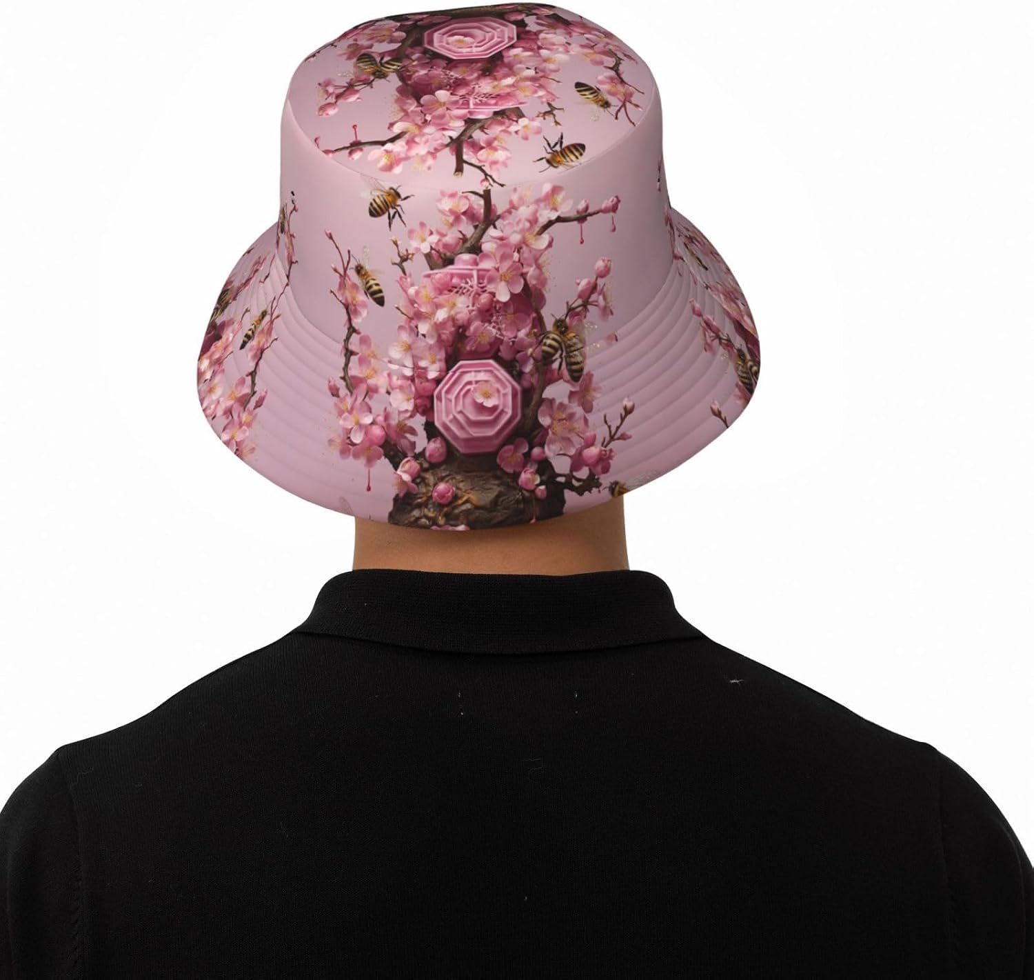 Fashion Bucket Hat for Women Men Packable Cute Sun Hats Flowering Plum Tree Fisherman Cap Outdoor Travel Beach Caps