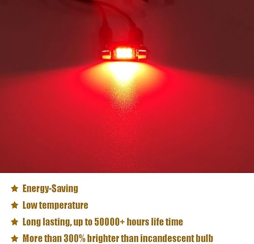 Miniatura 25 de iBrightstar 6411 6418 C5W Festoon de 9-30 V - Focos LED - Focos LED de 1.5 pulgadas (36 mm) extremadamente brillantes y sin errores para luces