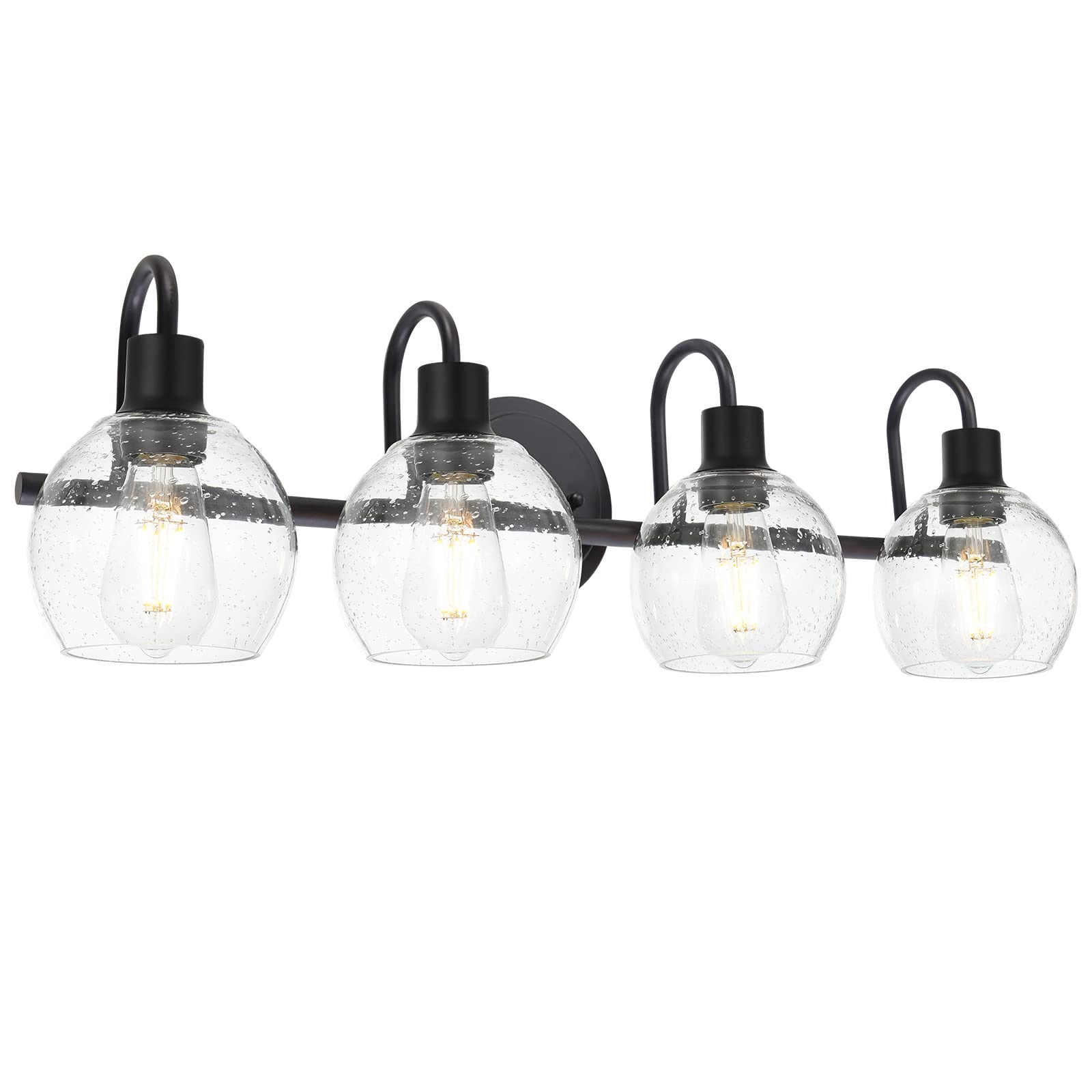 WINSHEN 4-Lights Contemporary Bathroom Light Fixtures Over Mirror with ...