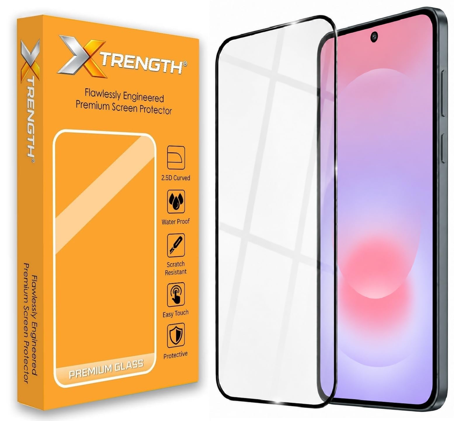 Advanced HD+ Tempered Glass Gorilla Screen Protector Designed for Samsung Galaxy A37 / A57 5G - Edge to Edge Full Screen Coverage with Easy Installation Kit (Anti-Scratch)-picture-19
