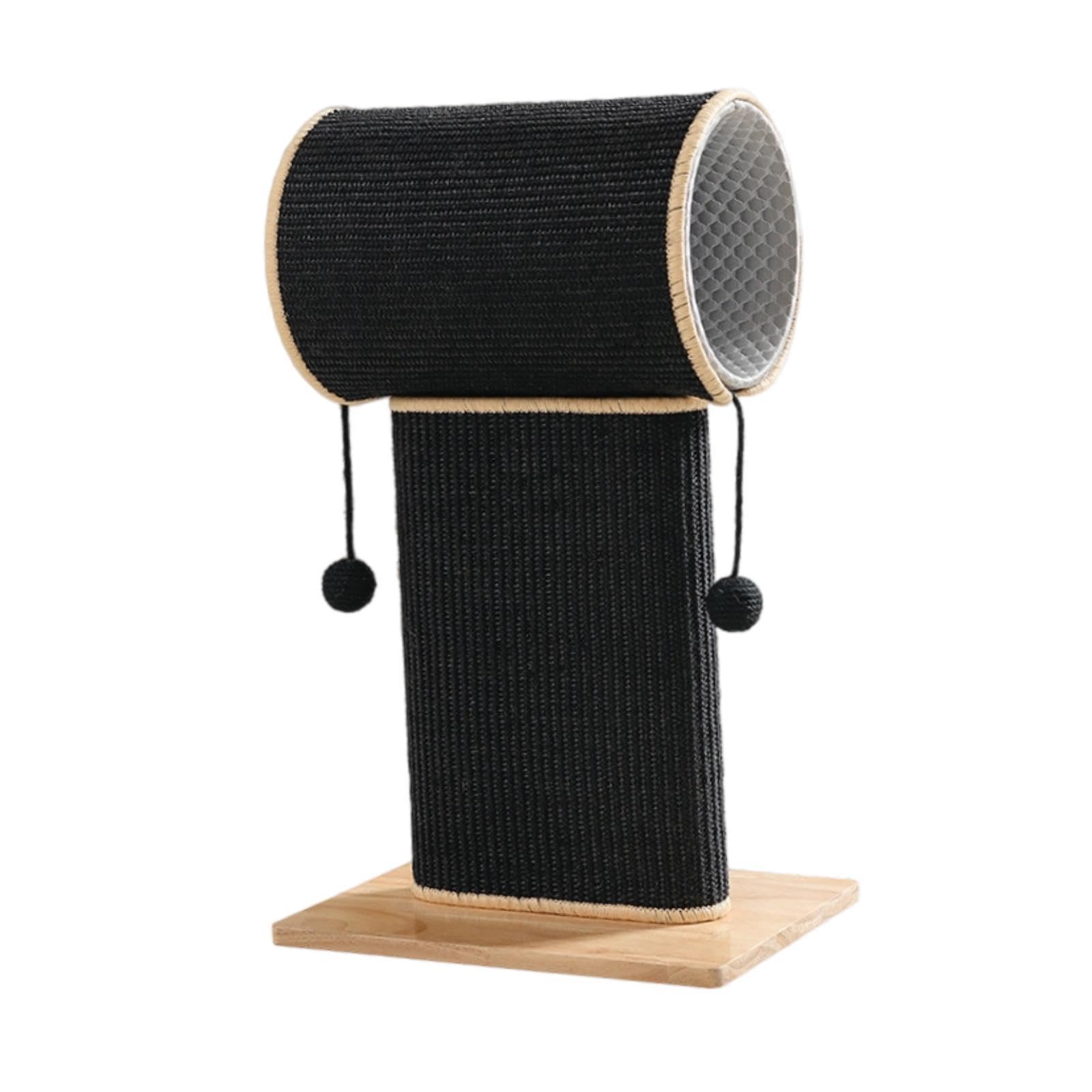 Baoblaze Cat Scratching Post with Tunnel Bed Pet Supplies Black Activity Center for Indoor Cats Grinding Claws Climbing Frame