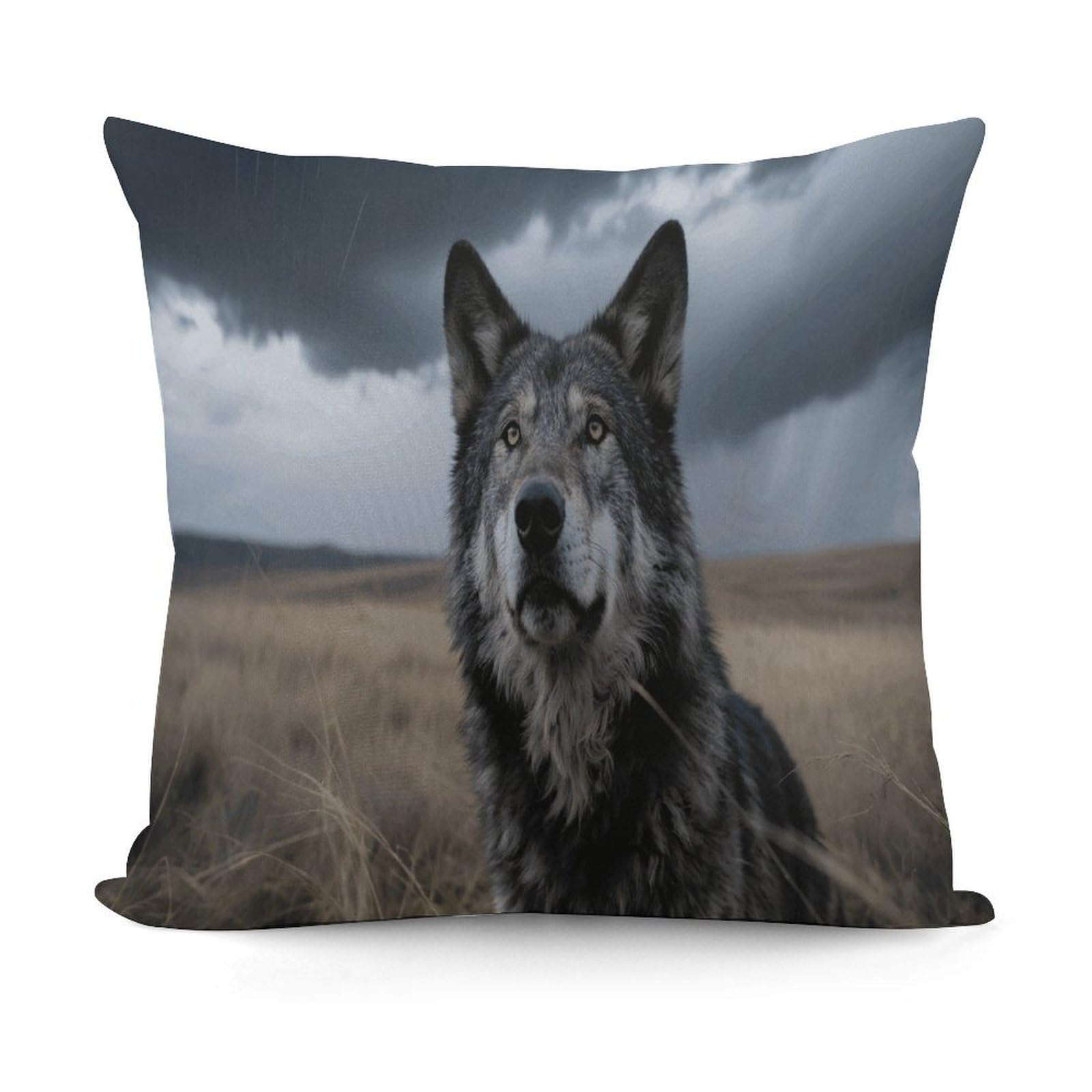 VstaDank Wolf Throw Pillow Covers Fade-Resistant Removable Pillowcase Square Cushion Case Cozy Pillow Case Breathable Pillow Protector Soft Pillow Shams 18"x18"