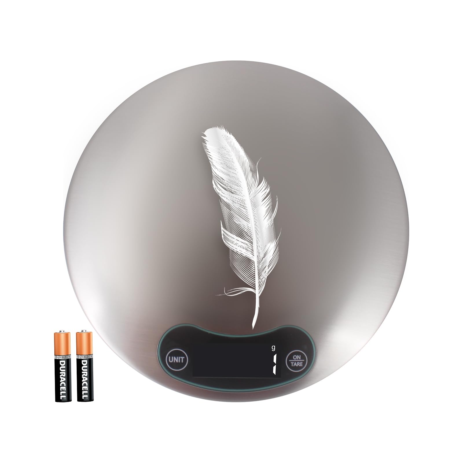 Balance de cuisine numérique de haute précision avec bouton tactile rétroéclairé (gris)