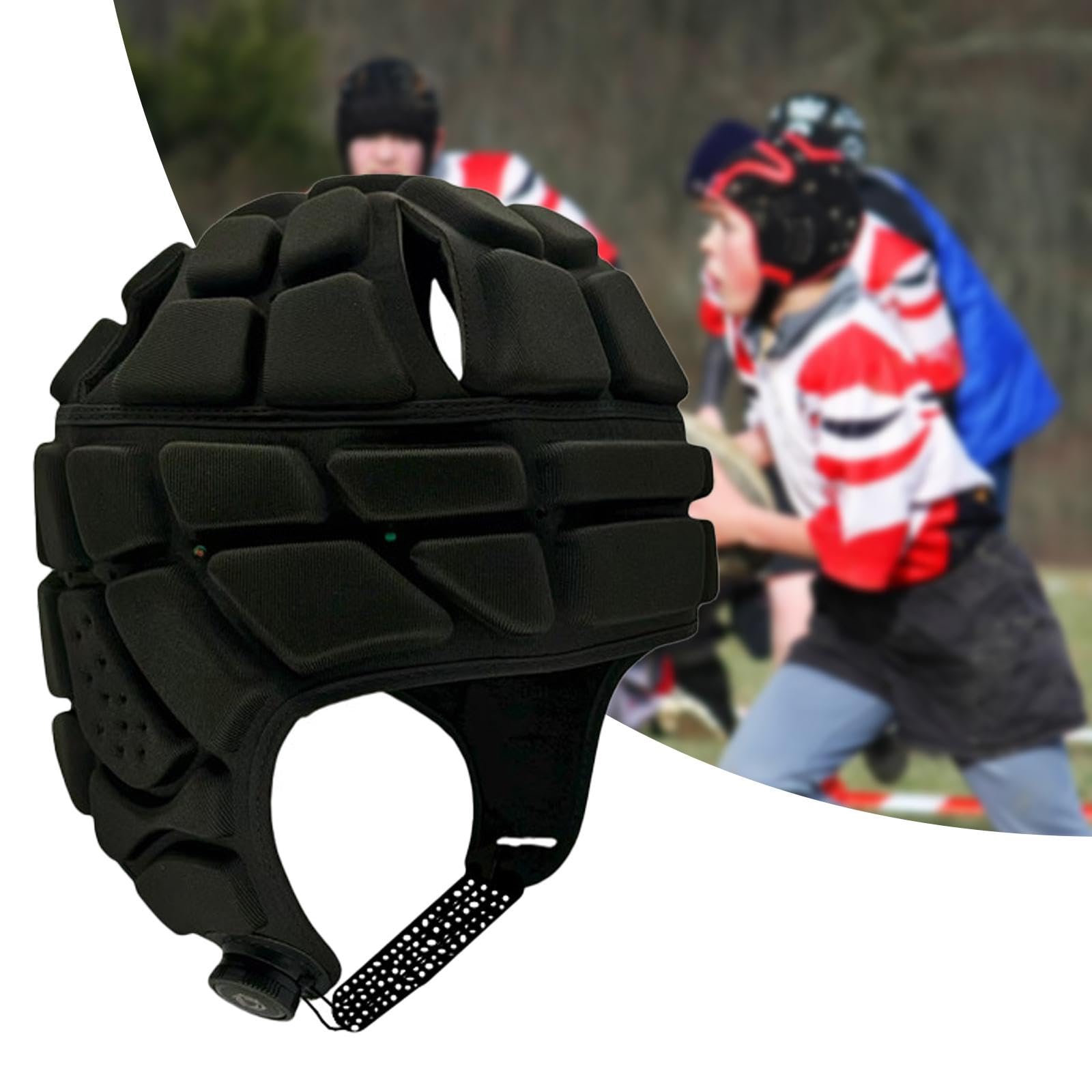 perfk Casco da Football Americano, Regolabile, con Imbottitura Morbida, per Hockey, Wrestling, Rugby, Adulti e Giovani.
