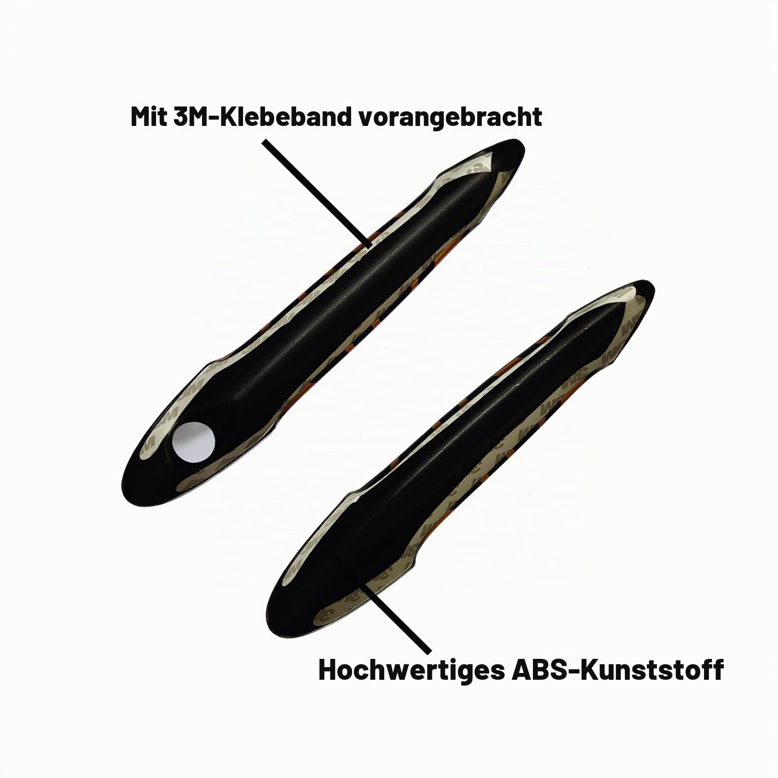 MINI R55 Clubman Schwarz glänzend Außentürgriffe-Kappen Blenden, Auto Türgriff Verkleidung für Mini Cooper One/S/JCW R55 Clubman(Schwarz glänzend, 4 Türen)