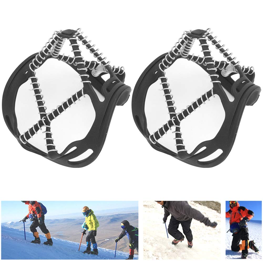 Ice Cleats, Lightweight High Strength Outdoor Heavy Duty Portable Shoe Spikes Crampons, Boots for Snow Shoes