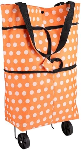 Bolsa plegable con ruedas 2 en 1 reutilizable carrito de compras bolsas de comestibles