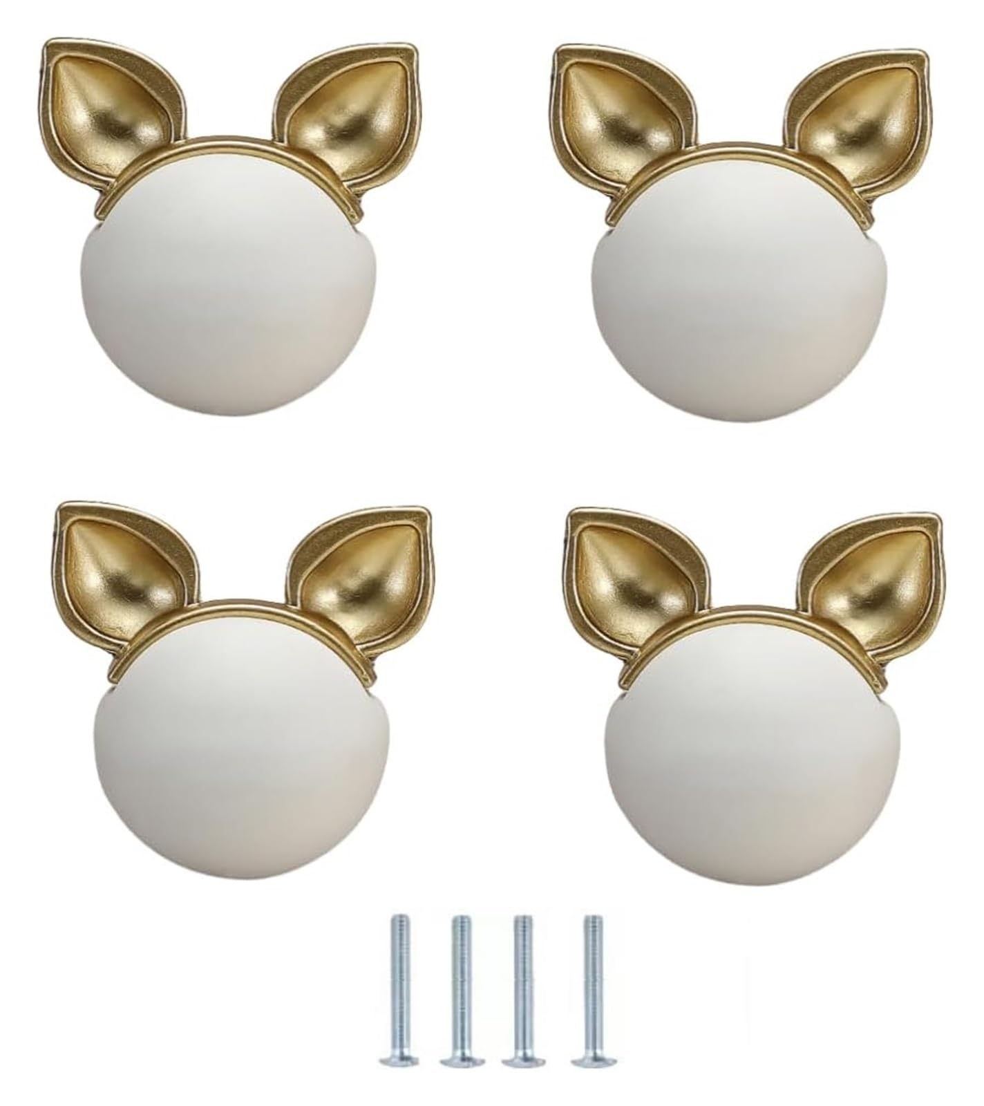 Enmrfvkz Wit Ceramic Cupboard Drawer Handle Knobs, Ceramic Zinc Alloy Zodiac Pig Cabinet Knobs Multicolor 4 Pcs For S Room(Wit)