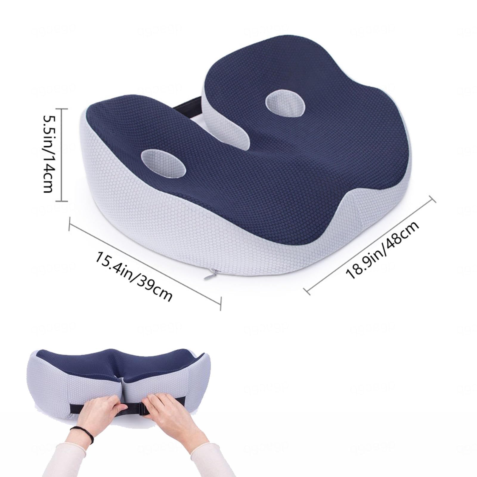 HAZARA Cojín Ortopédico, Cojín Coche Lavable Ergonómico, Cojin Antiescara para Largas Horas Sentadas En La Oficina,Automóvil,B-Black