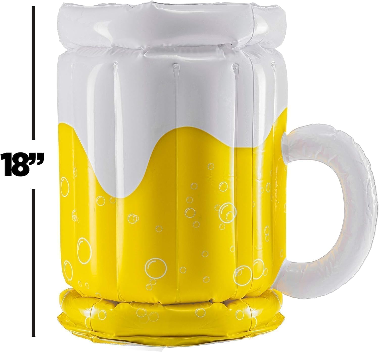 Top Race Large 17.5" Inflatable Cooler - Pack of 2 Beer Mug Floating Cooler for Pool Parties and Summer Gatherings - Durable Drink Chiller and Bachelor Party Decorations