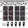 LPBeads 6400 Pieces Hotfix Rhinestones Amethyst Flat Back 5 Mixed Sizes Crystal Round Glass Gems with Tweezers and Picking Rhinestones Pen #3