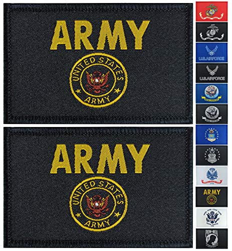 JBCD 2 unidades de parche de bandera de EE. UU. con escudo dorado de la fuerza militar de los Estados Unidos, parche táctico de la bandera del orgullo para ropa, sombrero parche de equipo militar