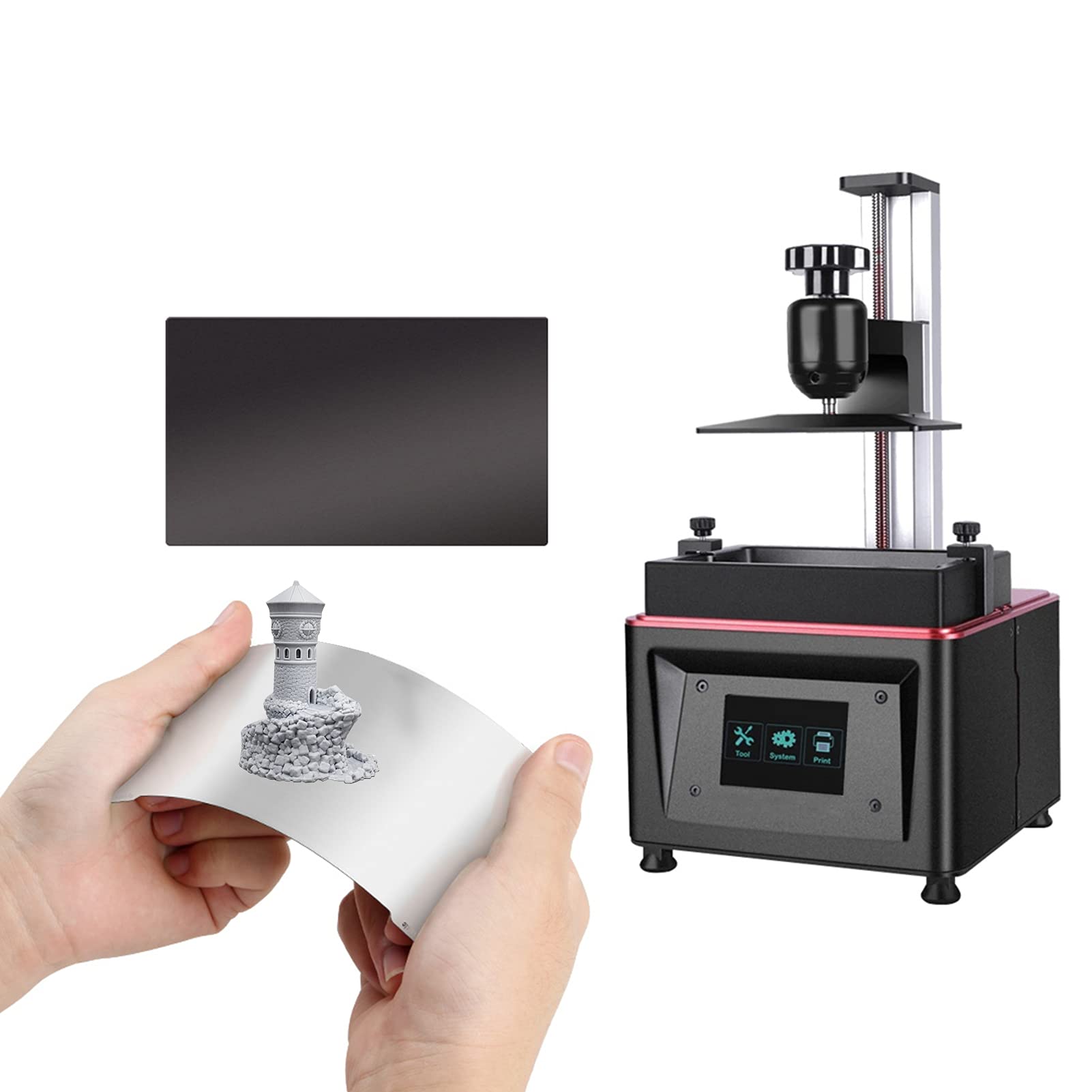 Buy Resin 3D Printer Build Plate Flexible Spring Steel Plate Flex Bed