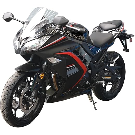 HHH GTX 250 Motorcycle EFI Fuel Injection Manual 6 Speed 250cc Motorcycle Street Bike for adult (Black)