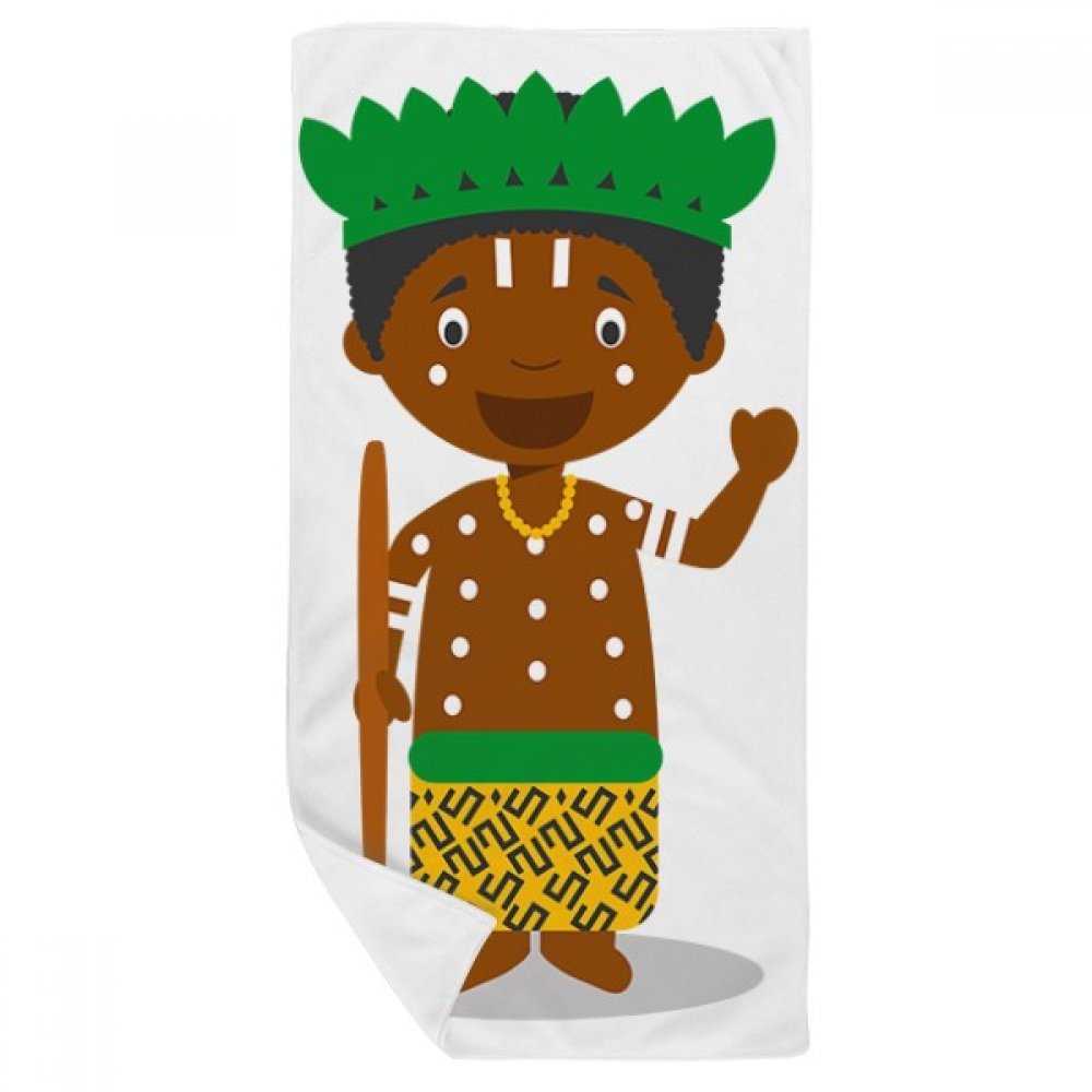 Serviette de bain Noir Sauvage Congo gant toilette multicolore 35x70