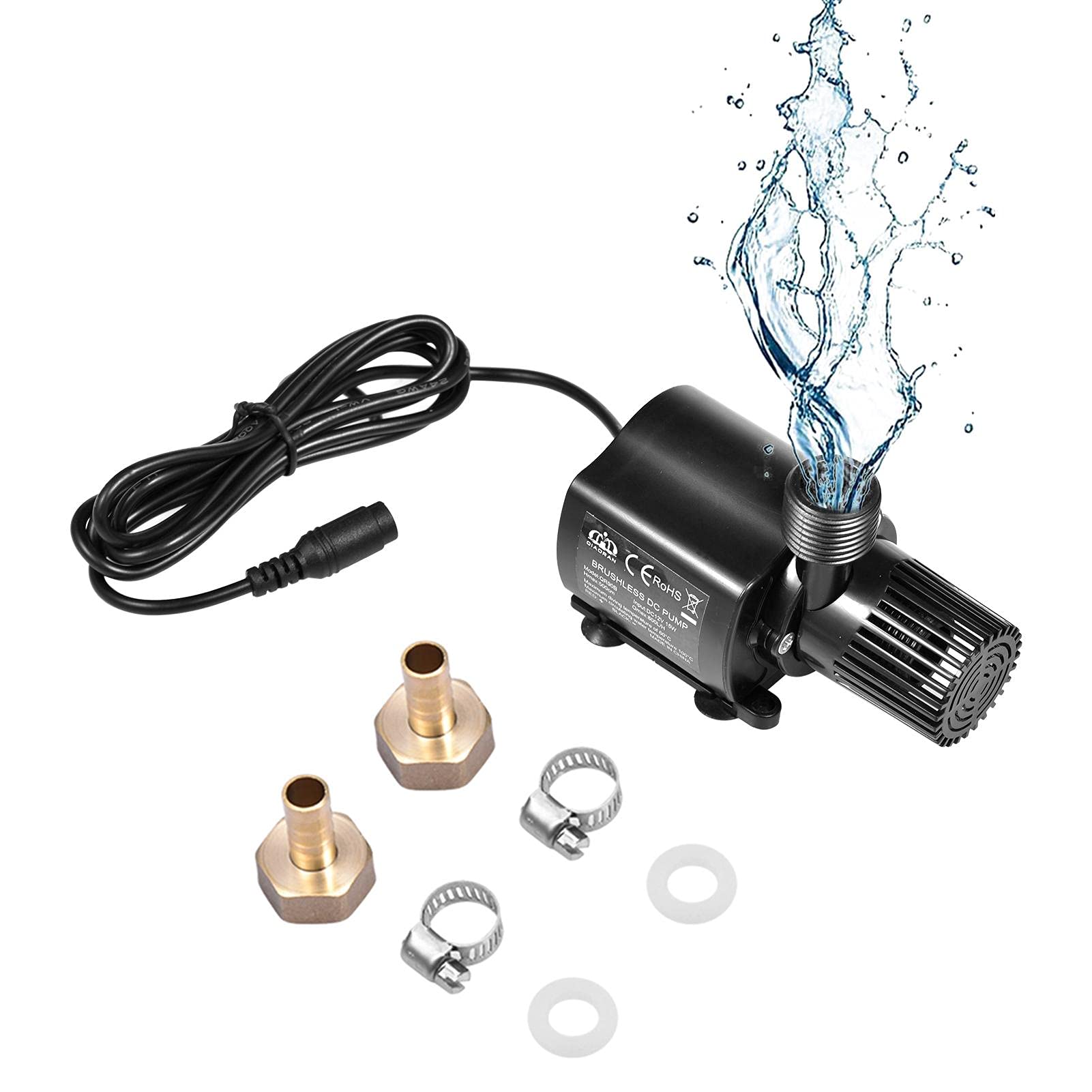 Amazon.co.jp: 水中ポンプ 小型ポンプ 吐出量800L/H DC給電 ミニ 排水