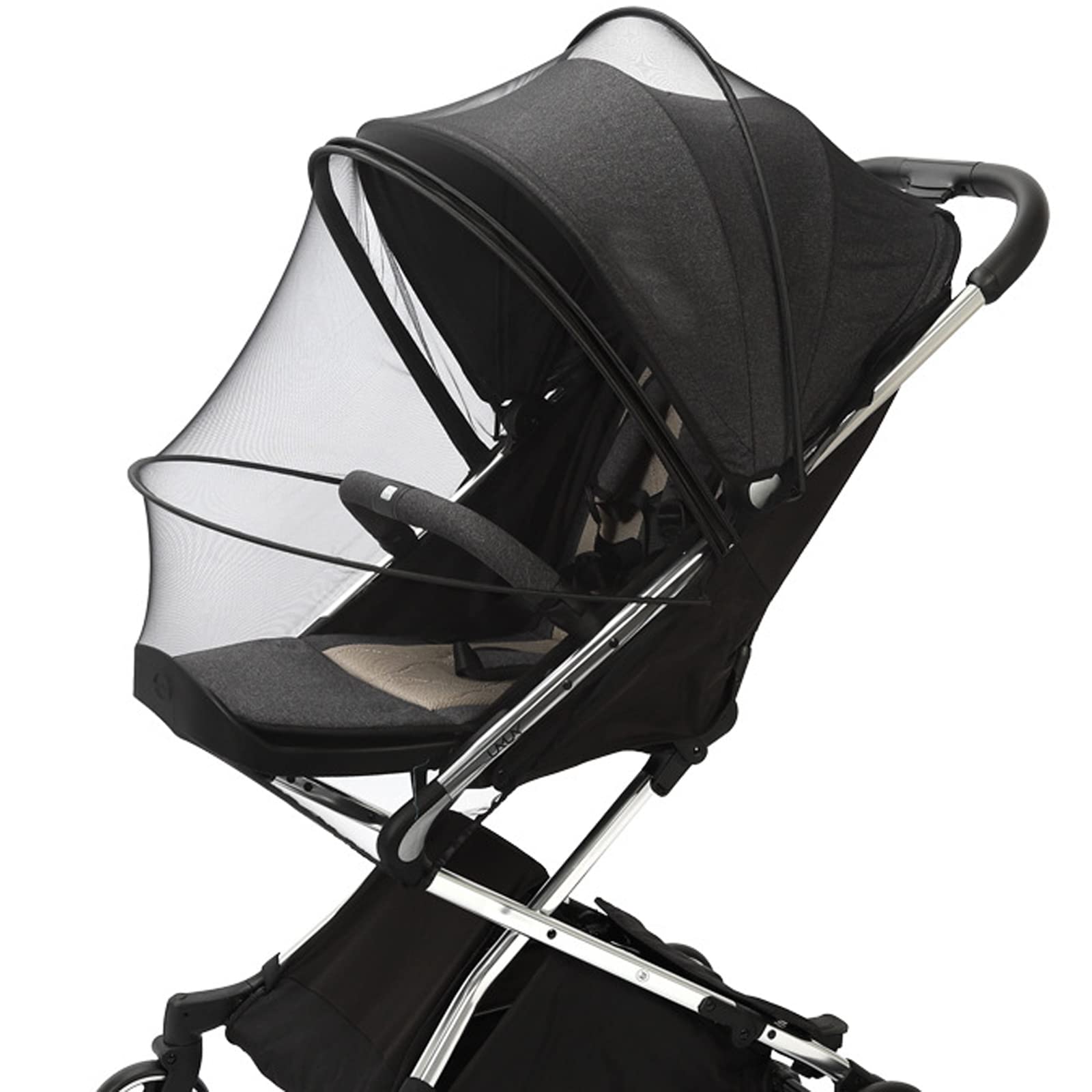 Mosquitera Carrito Bebe Universal,Mosquitera Universal Cochecito Antimosquitos para Bebe,Cremallera Mosquitera Cochecito, para Capazo,Silla de Paseo,Cuna de Viaje,con Bolsa
