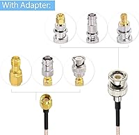 Vista 5 de Superbat Cable SMA macho a BNC macho de 6 pulgadas + 5 piezas SMA a BNC adaptador RF cable coaxial kit para aplicaciones de RF/antenas/dispositivos