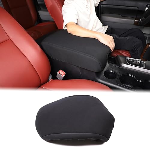 Miniatura 8 de Aunginsy Funda protectora de cuero para consola central de automóvil, compatible con Tundra/Sequoia 2007-2013, funda de cojín para caja de asiento