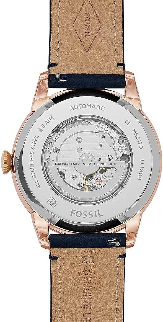 Montre Townsman Auto Automatic pour homme Fossil, montre en acier  inoxydable doré rose, ME3171 : Amazon.fr: Montres