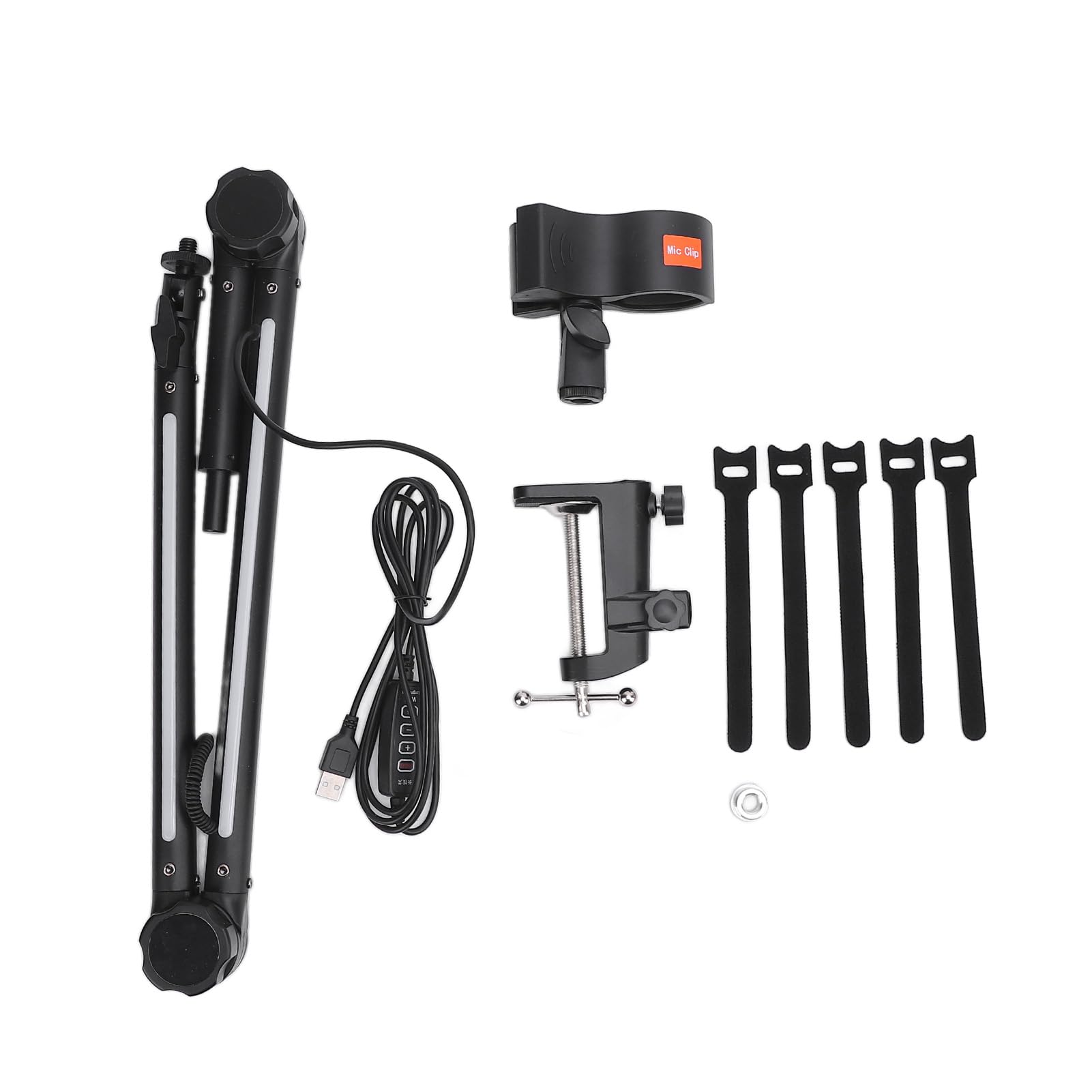Sxhlseller Supporto per Microfono RGB Regolabile in Metallo con Luce Abbagliante per Giochi e Podcast, 22 modalità Colore, capacità di Carico di 1 Kg