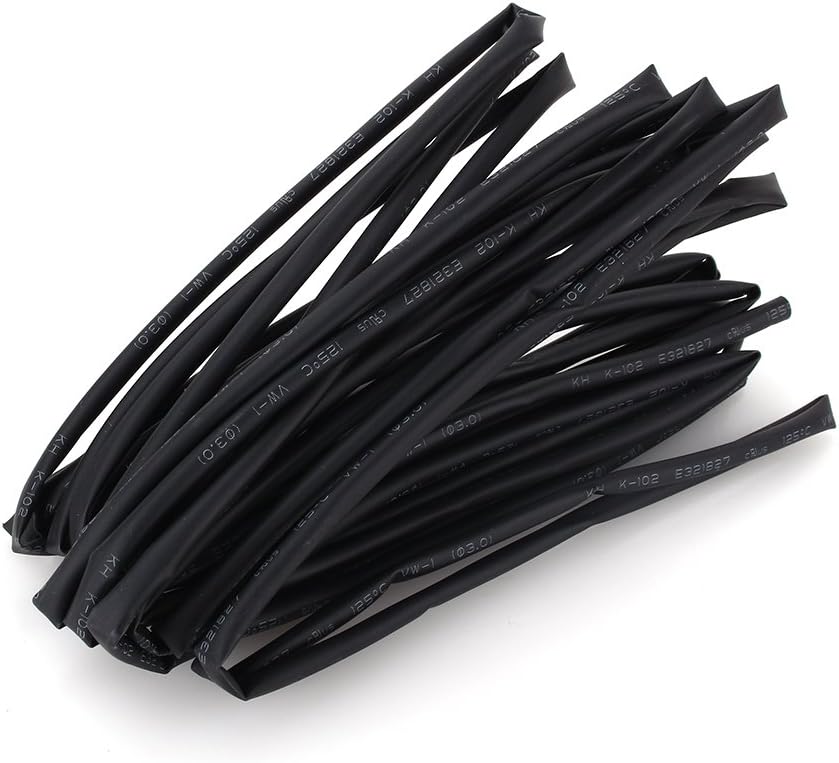 Garosa Heat Shrink Tubing 3mm Diameter Black Heat Shrink Tube 5 Meter Heatshrink for Fishing Tackle Electrical Insulation Wire Bundling Cable Joints