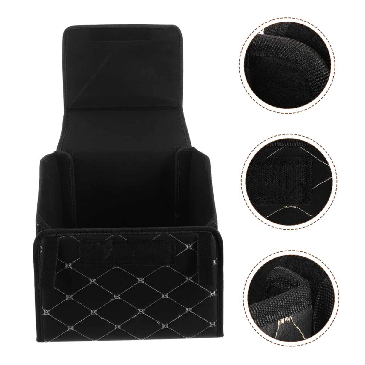 Organizer Baule Auto Pieghevole 2 Pezzi in Pu Nero | Box Salvaspazio, Pulizia Semplice e Rapido Inserimento, per Viaggi e Uso in Auto, 2pezzi