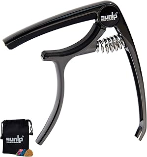 SUNLP Guitar Capo for Acoustic and Electric Guitar, Ukulele Capo Mandolin Banjo Capo (Night Black)