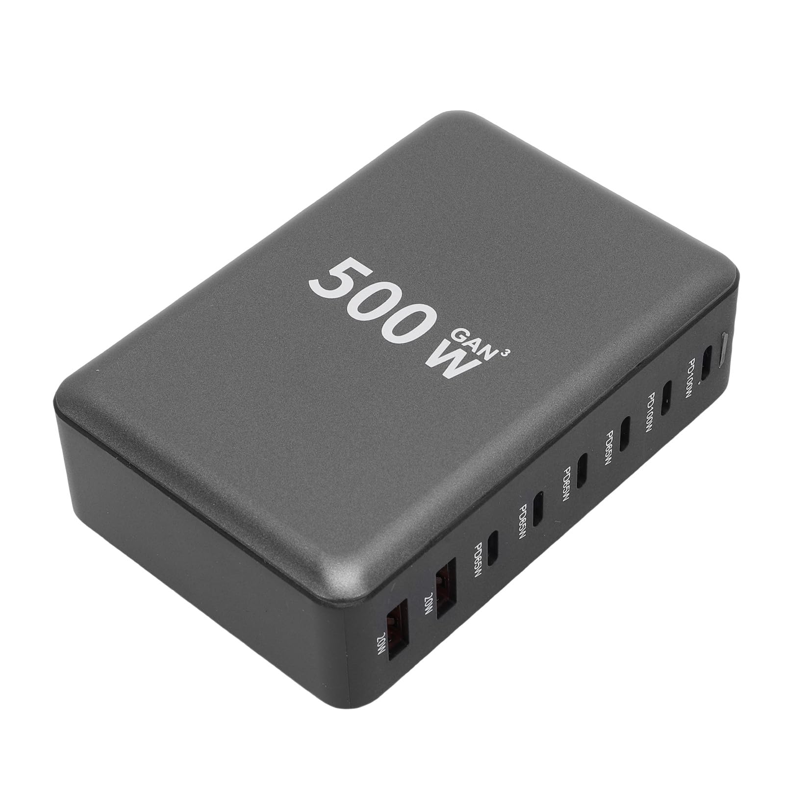 Estación de Carga USB C de 8 Puertos, Bloque de Cargador Rápido 500W 3 USB C con 2 100W PD PPS 4 65W PD PPS 2 20W QC para Computadora Portátil (Enchufe de la UE)