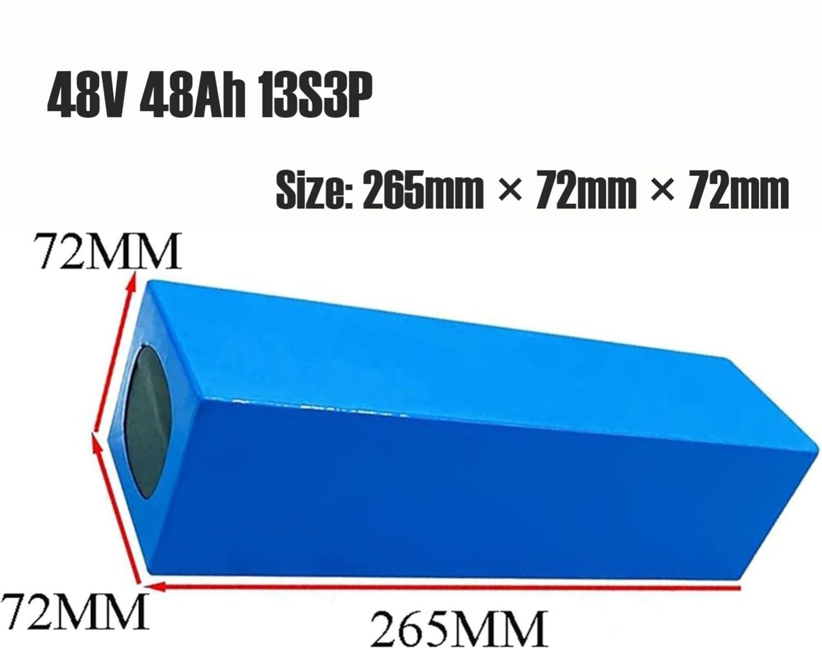 Batería De Iones De Litio Para Bicicleta Eléctrica De 48 V, 48 Ah, 13S3P, Con Cargador Y Protección BMS Integrada, Ideal Para Motores De Bicicleta Eléctrica De 200-2000 W. 48V 48Ah,XT60+DC