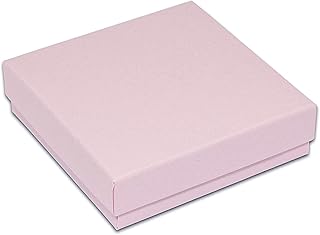 6 Pack Cotton Filled Pink Color Cardboard Jewelry Necklace Earring Bangle Anklet Pendant Bracelets Watch Gift and Retail Boxes Size 3 1/2