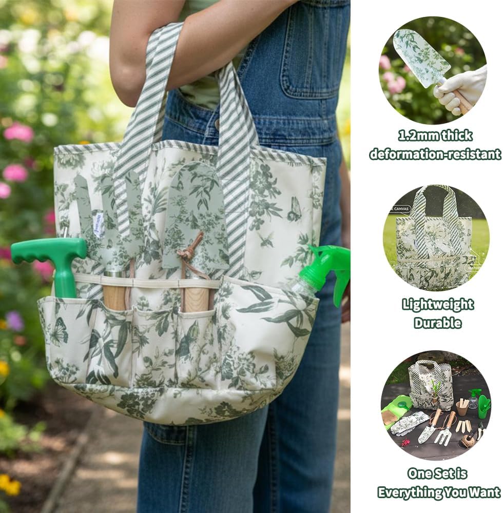 Gardenwind 32pcs Gardening Tools for Women Heavy Duty Gardening Tools Set with Fashion and Function, Water Proof Garden Tool Set, Gardening Gifts for Women