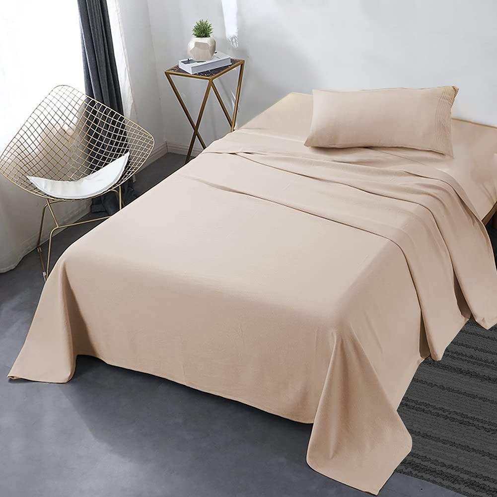 Secura Everyday Luxury Full Bed Sheet Set 4 Piece - Soft Microfiber 1800 Thread Count 16" Deep Pocket Sheet Sets - Hypoallergenic, Wrinkle & Fade Resistant (Papaya Whip)