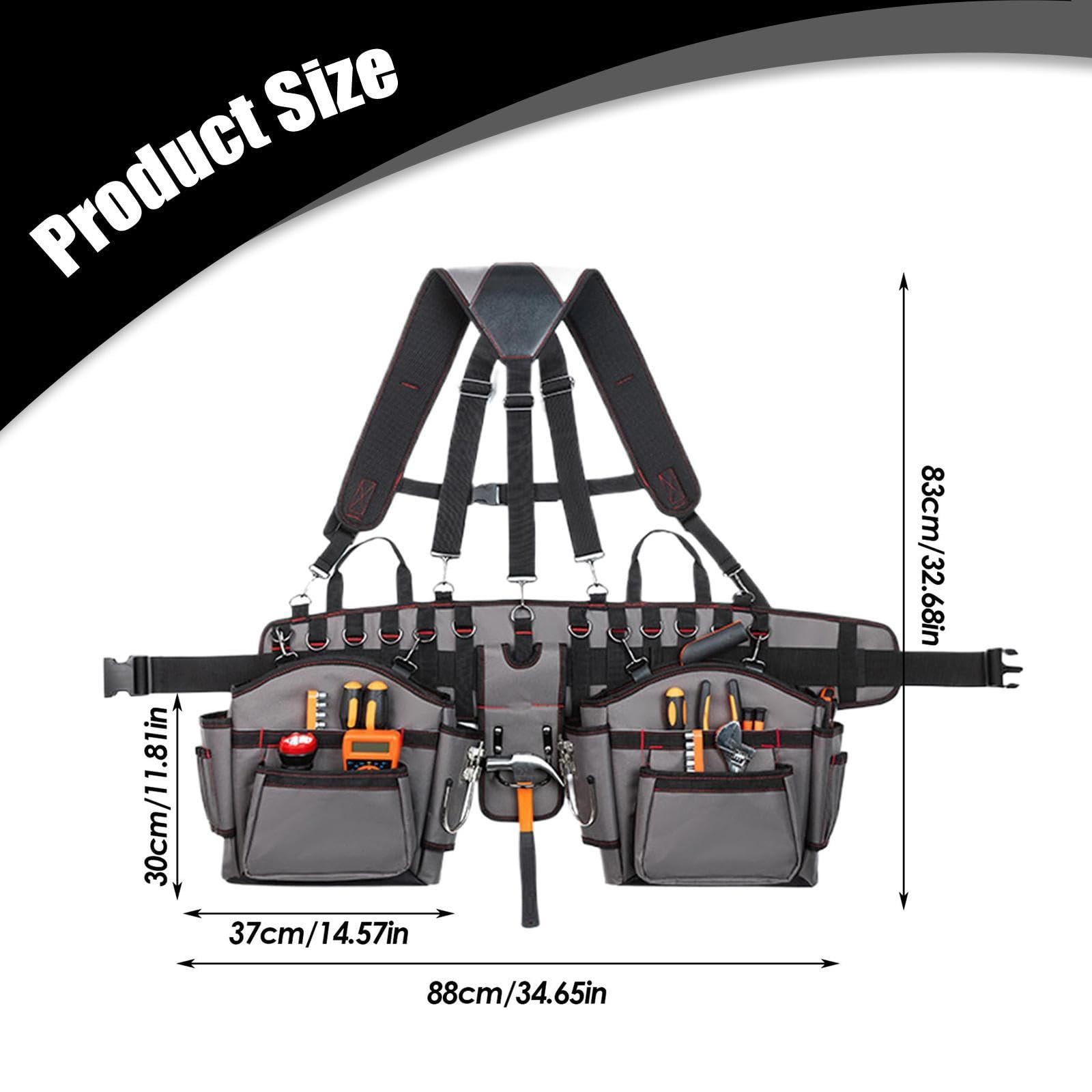 Organisateur de Ceinture Porte-outils avec Bretelles, électricien, Sac à Outils