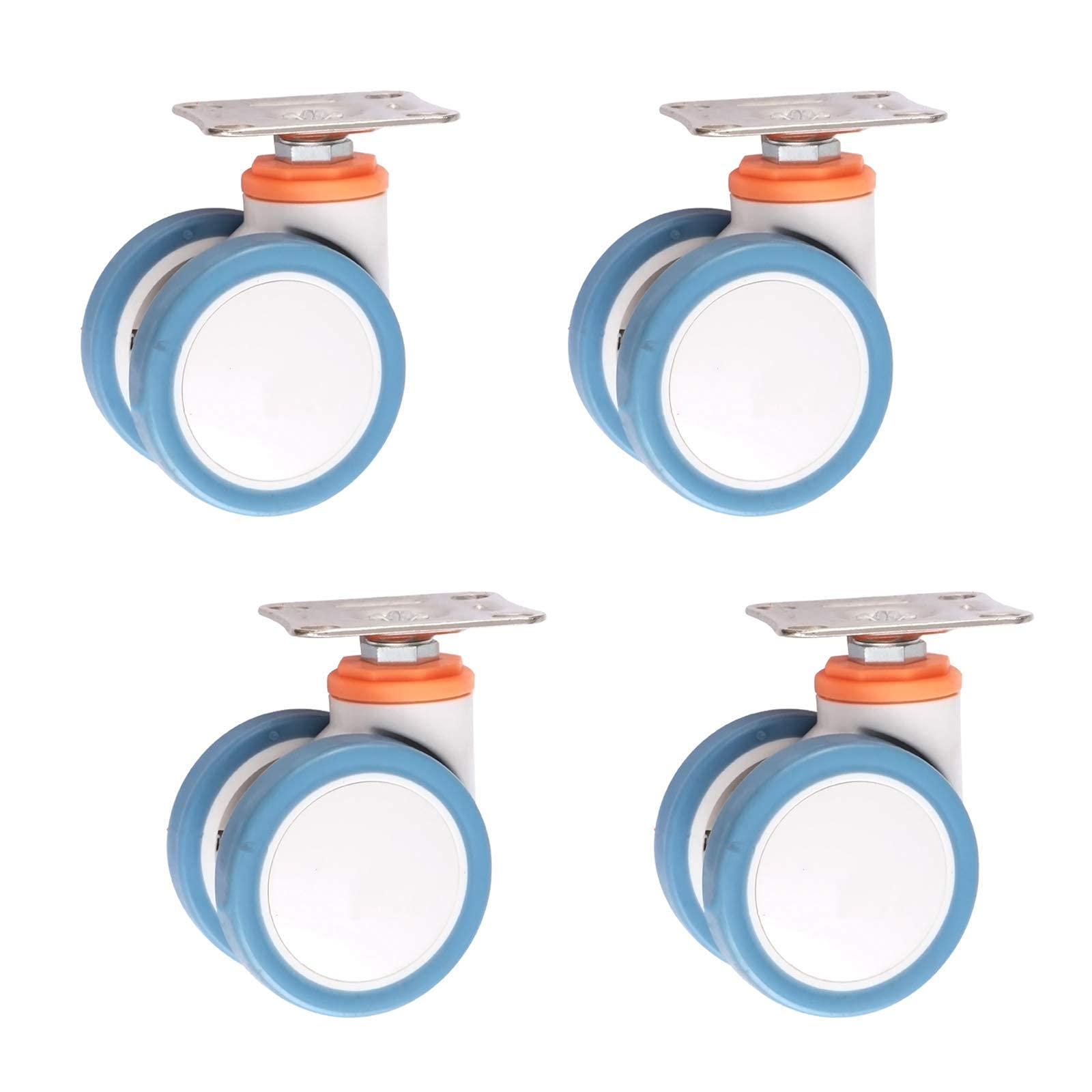 Roulette pivotante polyuréthane 3 pouces avec roues doubles pour chariot d'hôpital
