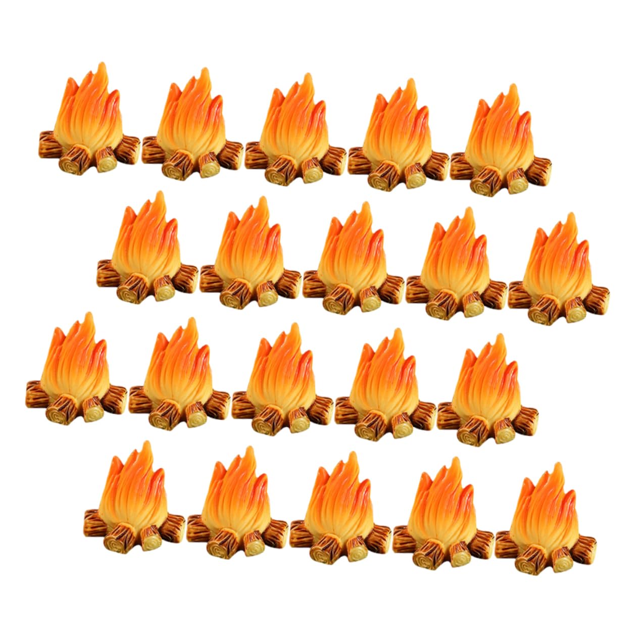 ToyvianMiniature Bonfire Decoration Set 24pcs Resin Fake Campfire Models for Party and Home