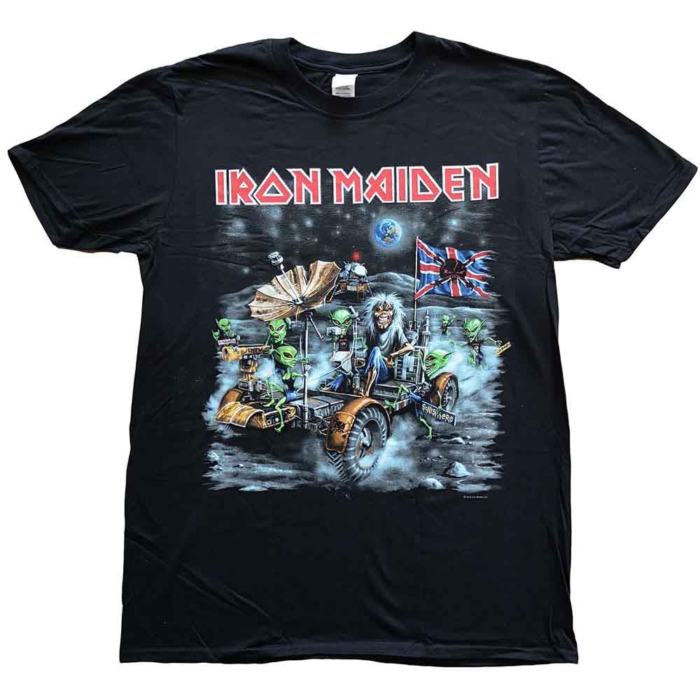 Rock Off Iron Maiden T Shirt - Knebworth Moonbuggy Band Logo schwarz
